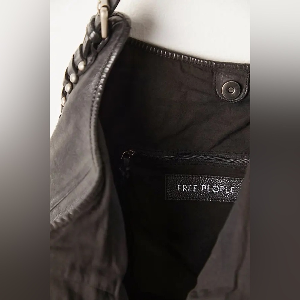 Free People Black Studded Hobo Bag - Picture 7 of 14